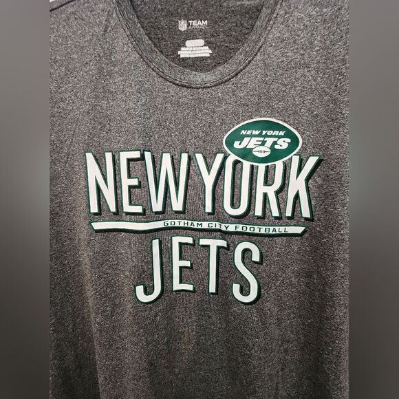 Nwt NFL Team New York Jets gray and greenlettering T-shirt size XL - Picture 3 of 4